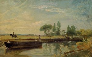 A Barge below Flatford Lock, c.1810